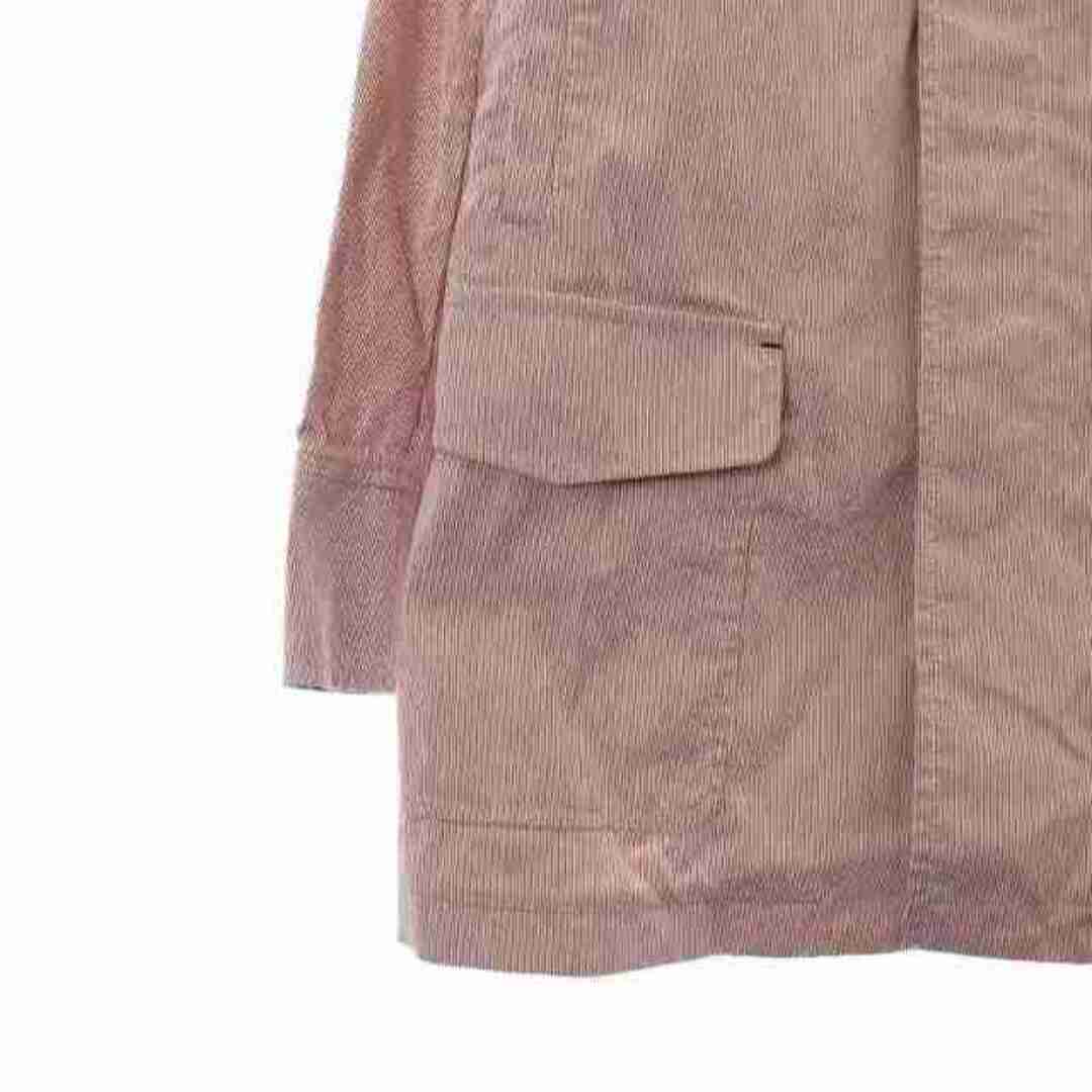 バーバリー ロンドン ステンカラーコート 薄手 背抜き ストライプ M 赤 白 メンズのジャケット/アウター(ステンカラーコート)の商品写真