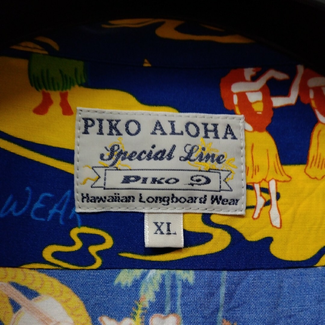 PIKO(ピコ)の【XL】ブルー PIKO ALOHA アロハ シャツ メンズのトップス(シャツ)の商品写真