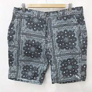 ニューエラ パンツ ショーパンツ ハーフパンツ 総柄プリント 綿 紺 白 XL