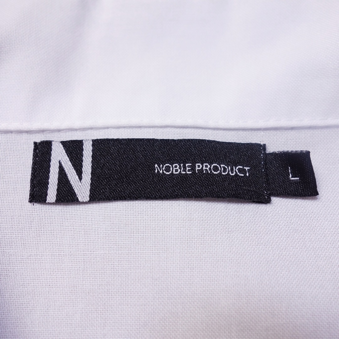 NOBLE PRODUCT(ノーブルプロダクツ)のLサイズ 半袖シャツジャケット メンズ NOBLE PRODUCT 白 LX13 メンズのトップス(シャツ)の商品写真