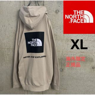 ザノースフェイス(THE NORTH FACE)のノースフェイス パーカー スウェット 刺繍 ボックスロゴ ベージュ モカ XL(パーカー)