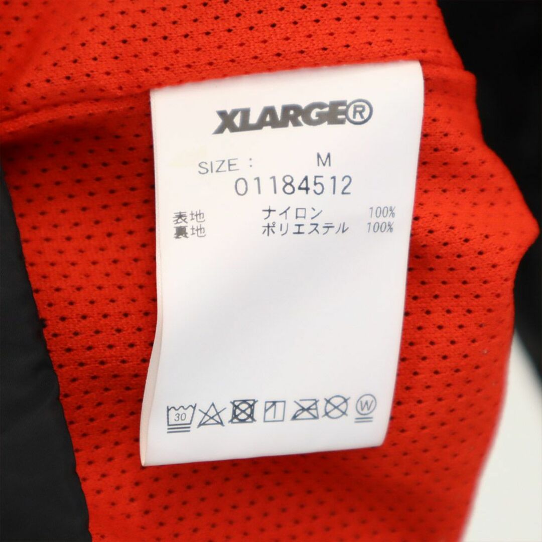 XLARGE(エクストララージ)のエクストララージ ハーフジップ ナイロンジャケット M 黒 XLARGE プルオーバー 裏メッシュ メンズ 古着 【240222】 メンズのジャケット/アウター(ナイロンジャケット)の商品写真