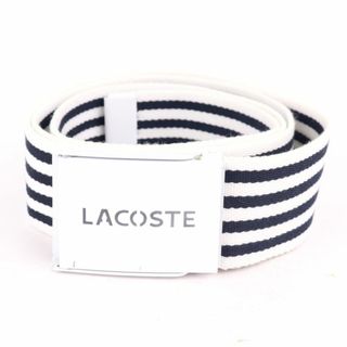 ラコステ(LACOSTE)のラコステ ベルト ロゴバックル フリーサイズ 穴無し ブランド 小物 メンズ ホワイト LACOSTE(ベルト)