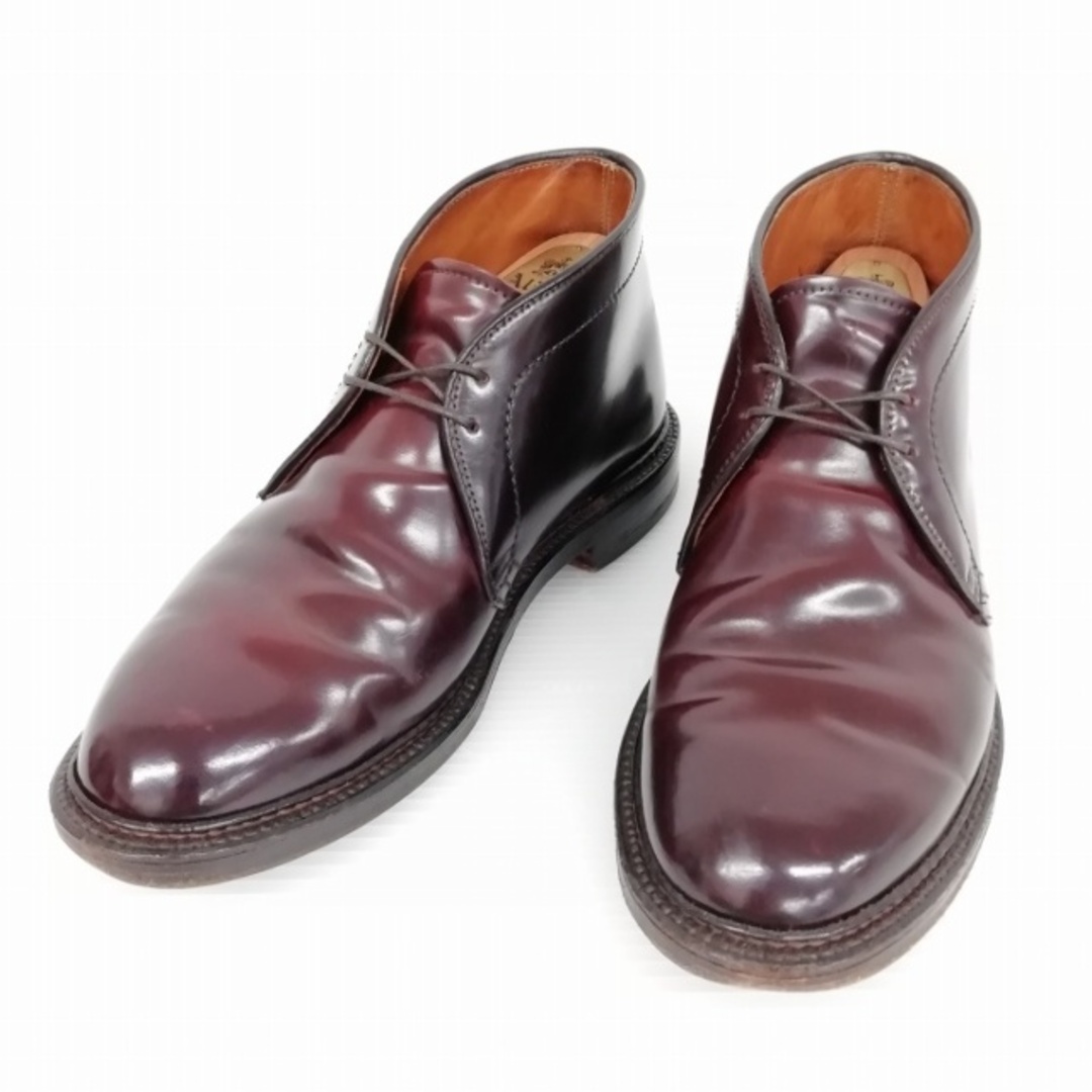 Alden - 1339 チャッカ ブーツ バーガンディ コードバン シューズ 短靴