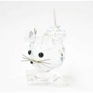 スワロフスキー(SWAROVSKI)の極美品☆Swarovski スワロフスキー アニバーサリー/干支 マウス/ネズミ クリスタル オブジェ 動物 置物 インテリア クリア(置物)