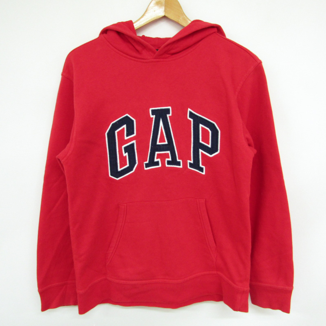 GAP(ギャップ)のギャップ 長袖パーカー フロントロゴ スウェット スエット キッズ 男の子用 XXLサイズ レッド GAP キッズ/ベビー/マタニティのキッズ服女の子用(90cm~)(Tシャツ/カットソー)の商品写真