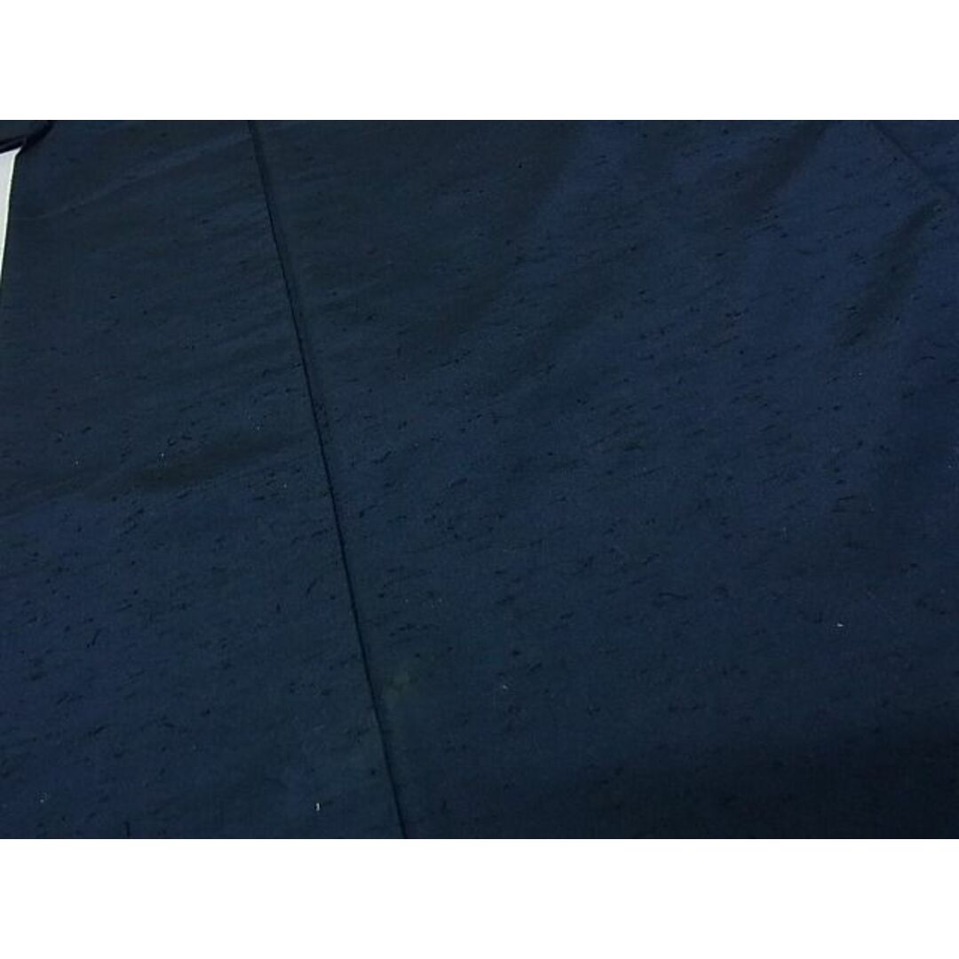 平和屋-こころ店■男性　紬　アンサンブル　玉節つむぎ　色無地　濃藍色　正絹　逸品　A-cs7432 メンズの水着/浴衣(着物)の商品写真