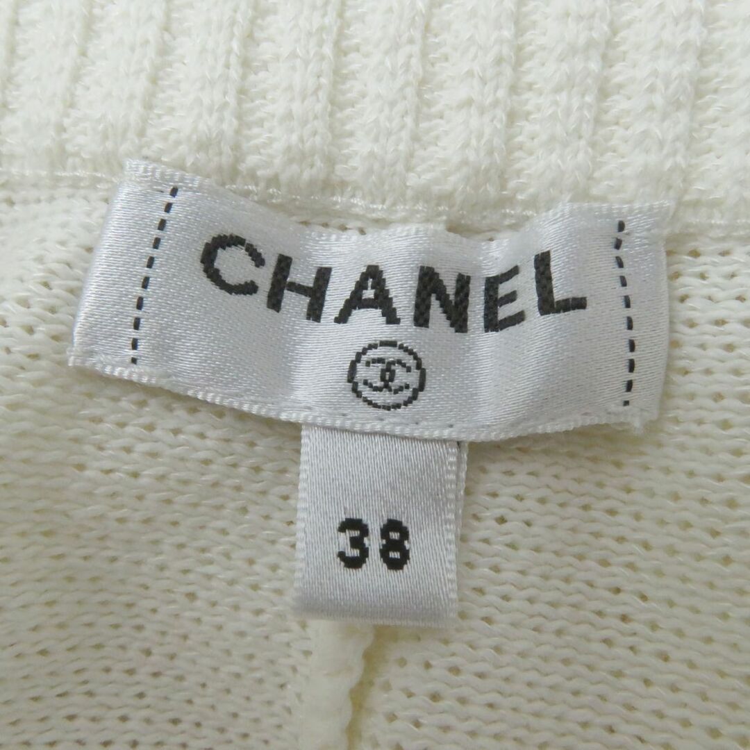 CHANEL(シャネル)の極美品☆CHANEL シャネル P61438 ココマーク ベルト付 スリット入りワイドパンツ/ガウチョパンツ/ボトムス アイボリー 38 イタリア製 レディースのパンツ(その他)の商品写真