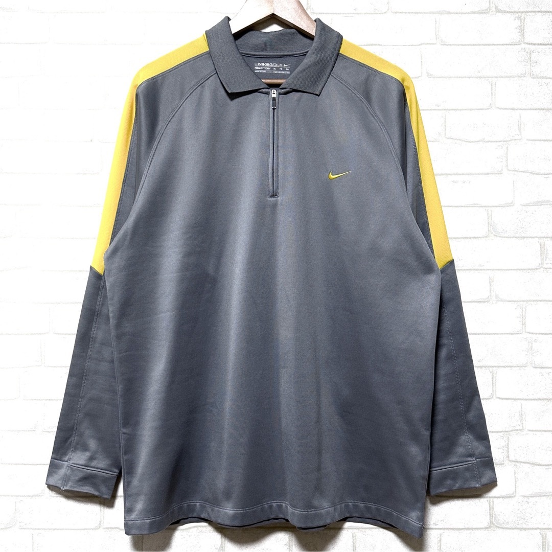 NIKE(ナイキ)のNIKE GOLF ナイキゴルフ 高ストレッチ ハーフジップシャツ 長袖 裏起毛 スポーツ/アウトドアのゴルフ(ウエア)の商品写真