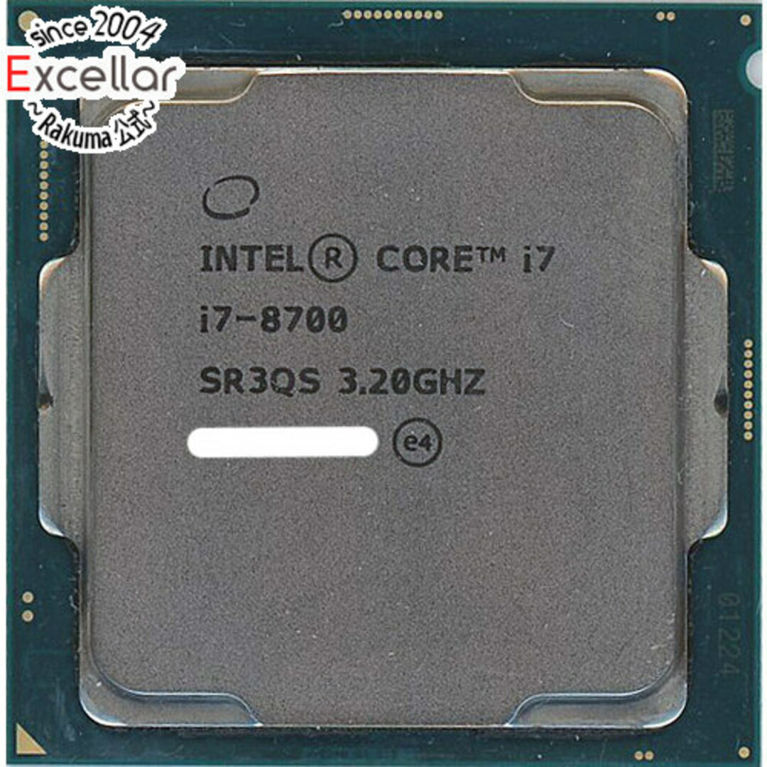 intel(インテル)のCore i7 8700 3.2GHz LGA1151 65W SR3QS スマホ/家電/カメラのPC/タブレット(PC周辺機器)の商品写真