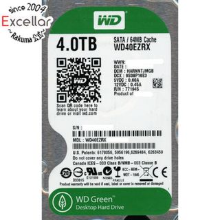 ウェスタンデジタル(Western Digital)のWestern Digital製HDD　WD40EZRX　4TB SATA600　0～100時間以内(PC周辺機器)
