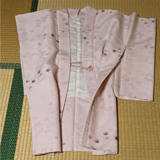 美品！淡桃色の羽織り　正絹(着物)