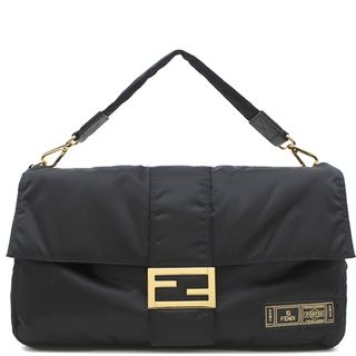 フェンディ(FENDI)のフェンディ FENDI 2WAYバッグ バケット ナイロン ブラック×オレンジ ゴールド金具 7VA474 【保存袋】【中古】(ショルダーバッグ)