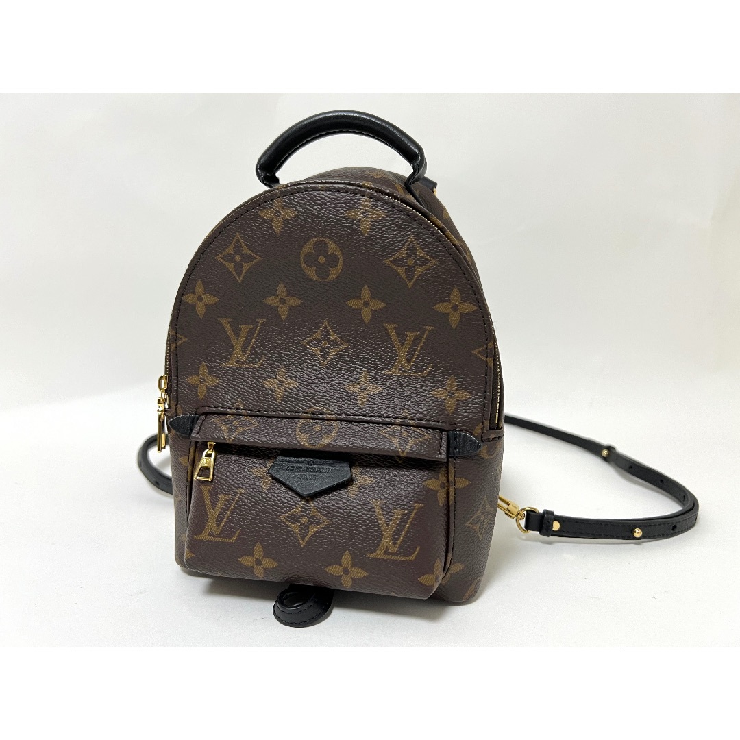 LOUIS VUITTON - LOUIS VUITTON ルイヴィトン モノグラム パームスプリングス バックパック ミニ MINI 新型 リュックサック カーフ ブラック M44873 美品