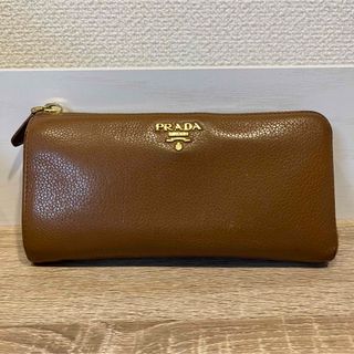 プラダ(PRADA)のPRADA 長財布 ラウンドファスナー　ブラウン(財布)