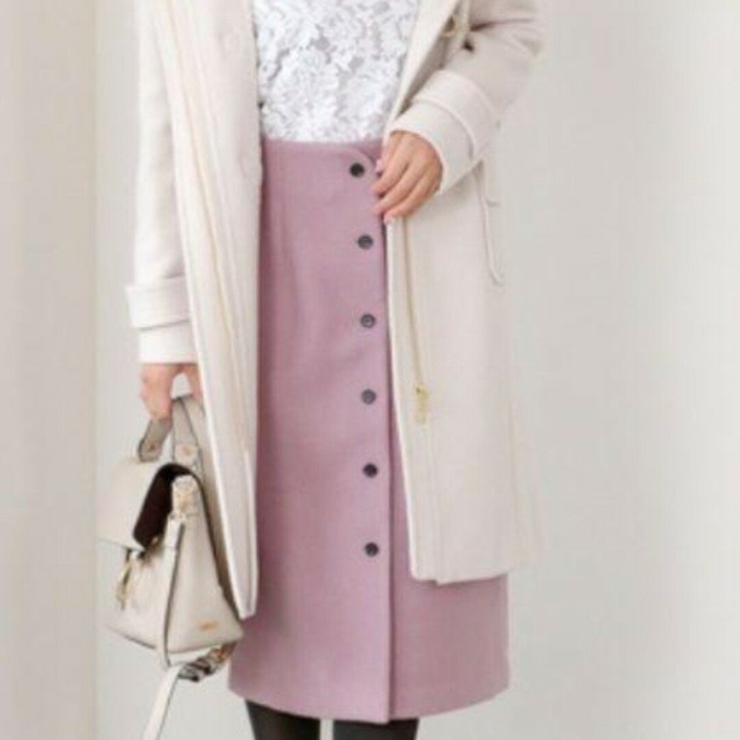MEW'S REFINED CLOTHES(ミューズリファインドクローズ)のミューズリファインドクローズ　ボタン付きスカート　ピンク　M レディースのスカート(ロングスカート)の商品写真