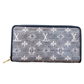 ルイヴィトン(LOUIS VUITTON)の　ルイ・ヴィトン LOUIS VUITTON ジッピー・ウォレット M82468 ネイビー×ホワイト モノグラム・ジャカード メンズ 長財布(長財布)