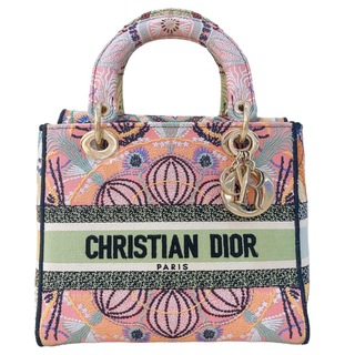 クリスチャンディオール(Christian Dior)の　クリスチャン・ディオール Christian Dior レディディライト ミディアム M0565JREY ゴールド金具 キャンバス レディース ハンドバッグ(ハンドバッグ)