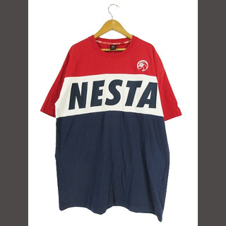 NESTA BRAND - NESTA BRAND Tシャツ 丸首 半袖 ロゴ 刺繍 XL