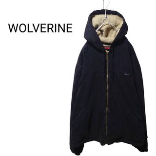 ウルヴァリン(WOLVERINE)の【WOLVERINE】裏ボア ダックアクティブジャケット ブラック S-364(ブルゾン)