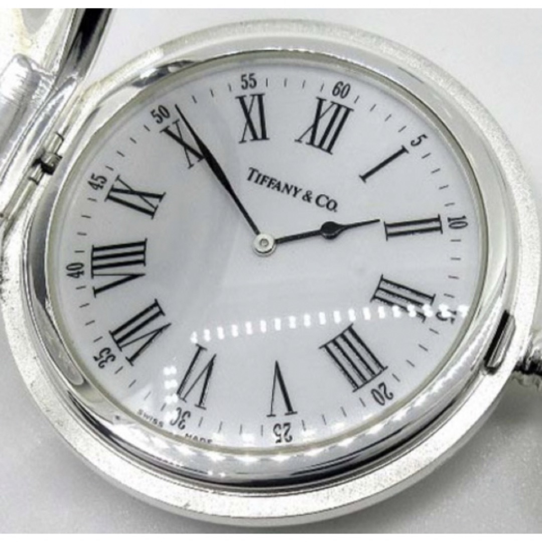 Tiffany & Co.(ティファニー)のティファニー SV925 銀無垢 クォーツ 懐中時計 白文字盤  OH済み メンズの時計(その他)の商品写真