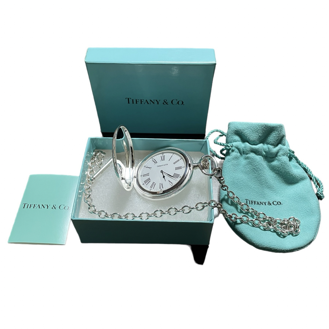 Tiffany & Co.(ティファニー)のティファニー SV925 銀無垢 クォーツ 懐中時計 白文字盤  OH済み メンズの時計(その他)の商品写真