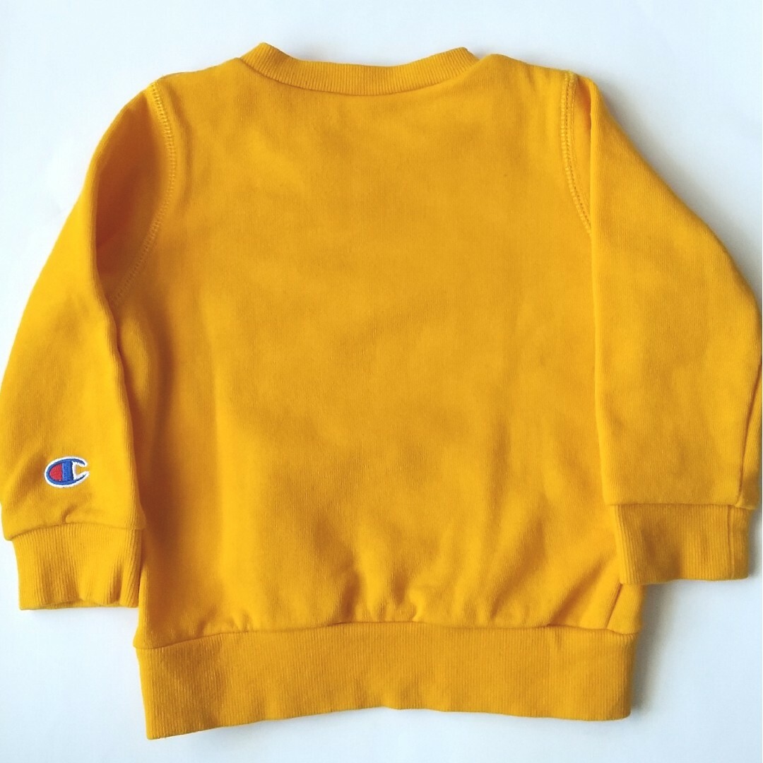 Champion(チャンピオン)のChampion 裏毛トレーナー 90cm イエロー キッズ/ベビー/マタニティのキッズ服男の子用(90cm~)(その他)の商品写真