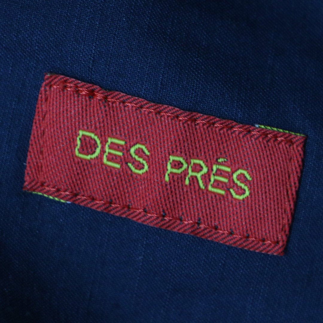 DES PRES(デプレ)の美品 DES PRES デプレ パンツ セミワイド ネイビー サイズ:32(5号) ハイウエスト ウエストゴム ストレッチ リネン ナイロン 麻 日本製 ブランド ボトムス ズボン【レディース】【中古】 レディースのパンツ(カジュアルパンツ)の商品写真