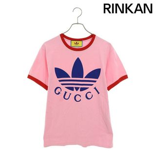 グッチ(Gucci)のグッチ ×アディダス adidas  22AW  702612 XJEB1 ダブルネームロゴプリントTシャツ メンズ XS(Tシャツ/カットソー(半袖/袖なし))