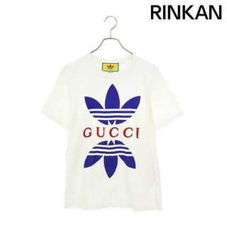 グッチ(Gucci)のグッチ ×アディダス adidas  22AW  548334 XJEMJ ロゴプリントTシャツ メンズ XS(Tシャツ/カットソー(半袖/袖なし))