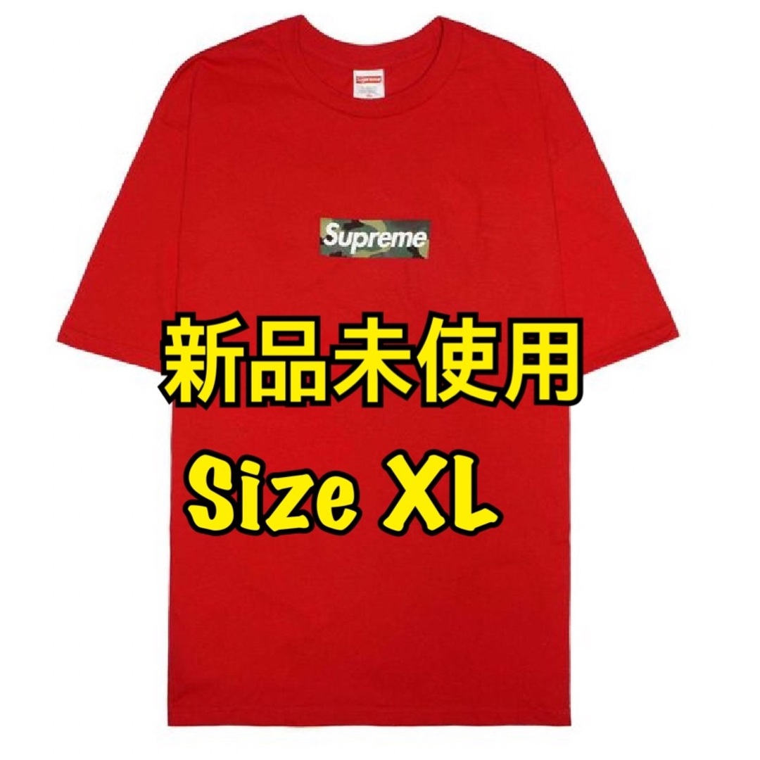 サイズXLsupreme Box Logo tee camo Red XLサイズ