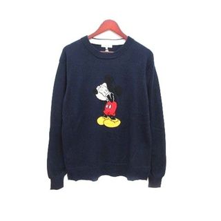 グローバルワーク(GLOBAL WORK)のGLOBAL WORK Disney ニット カットソー 長袖 XL 紺 ■MO(Tシャツ/カットソー(七分/長袖))