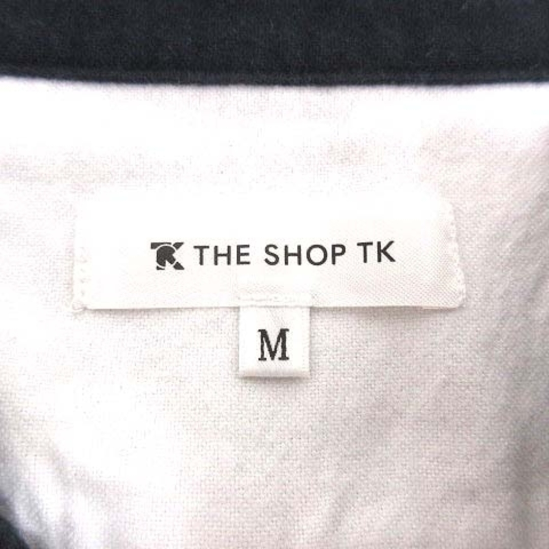 THE SHOP TK(ザショップティーケー)のTHE SHOP TK ネルシャツ ボタンダウン 切替 ボーダー M 紺 ■MO メンズのトップス(シャツ)の商品写真