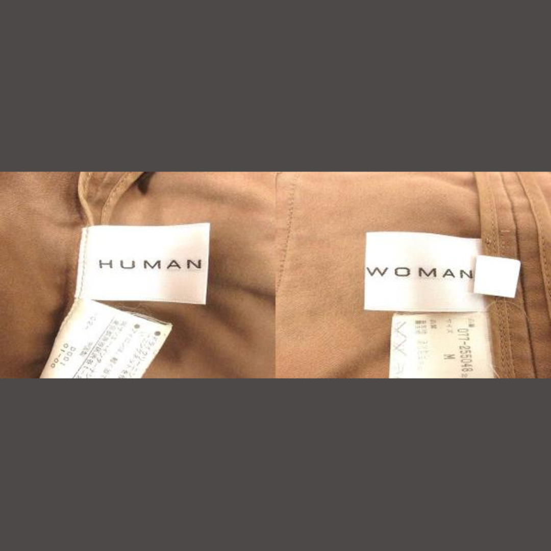 HUMAN WOMAN(ヒューマンウーマン)のHUMAN WOMAN ステンカラーコート ダブル ショート丈 M ベージュ レディースのジャケット/アウター(その他)の商品写真