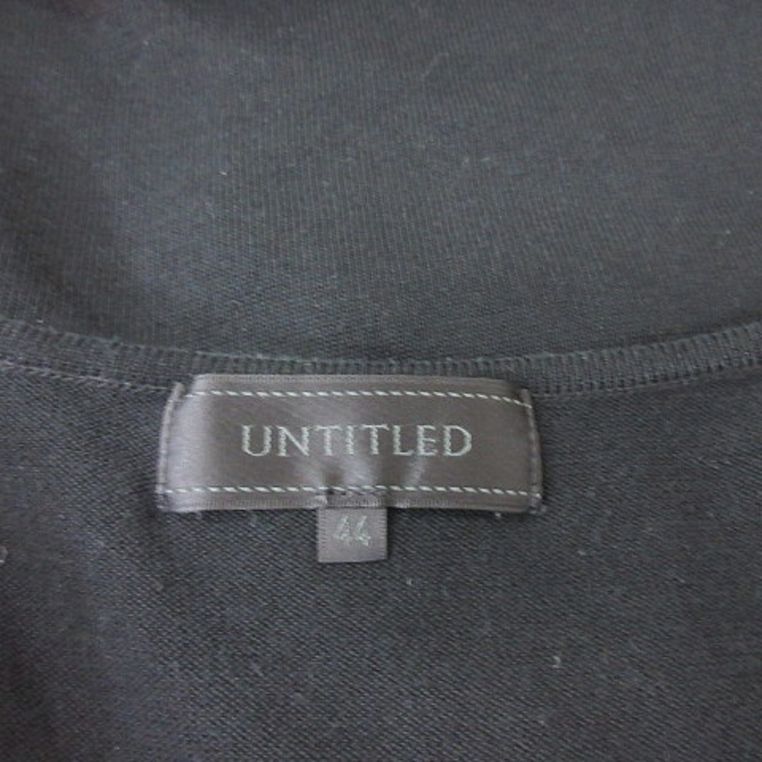 UNTITLED(アンタイトル)のアンタイトル カットソー 半袖 パール 44 黒 ブラック /YI レディースのトップス(カットソー(半袖/袖なし))の商品写真