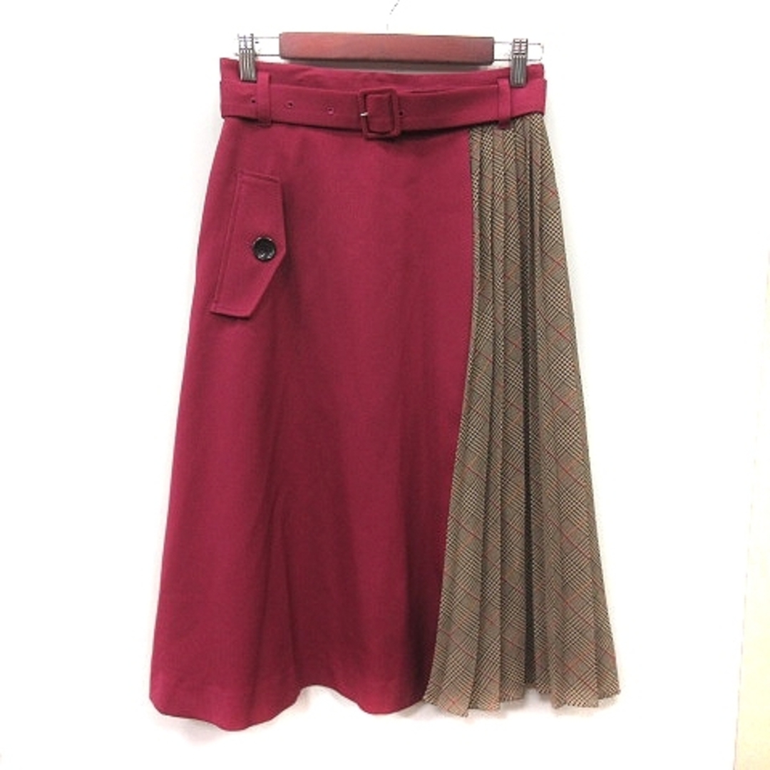 QUEENS COURT(クイーンズコート)のクイーンズコート フレアスカート ロング グレンチェック 2 マルチカラー レディースのスカート(ロングスカート)の商品写真
