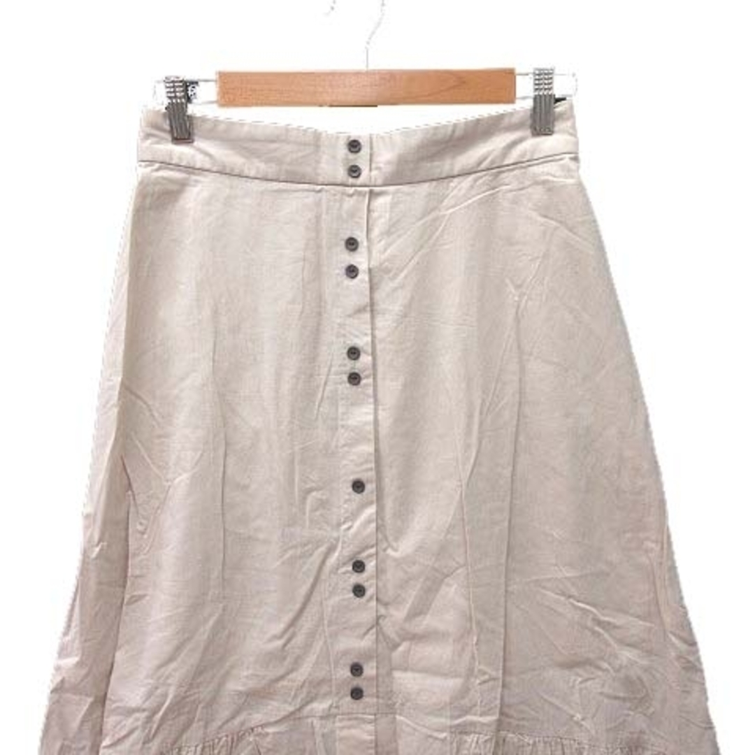 AZUL by moussy(アズールバイマウジー)のアズールバイマウジー ティアードスカート フレア ロング M ベージュ ■MO レディースのスカート(ロングスカート)の商品写真