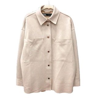 ザラ(ZARA)のザラ ステンカラージャケット シングル フェイクスエード XS ベージュ(その他)