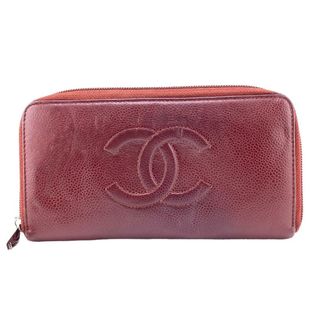 シャネル(CHANEL)のシャネル CHANEL 長財布
 ココマーク ラウンドファスナー ワインレッド(財布)