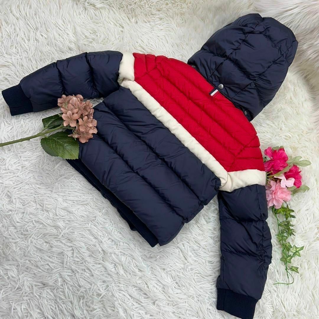 MONCLER(モンクレール)のモンクレール キッズ 115cm メンズ ダウンジャケット ボーダー フード キッズ/ベビー/マタニティのキッズ服男の子用(90cm~)(ジャケット/上着)の商品写真