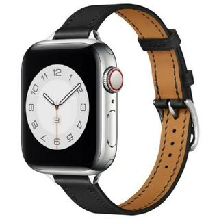 Apple Watch レザーバンド 38/40/41mm ブラック(腕時計)