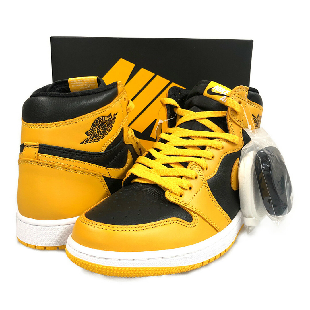 NIKE(ナイキ)のNIKE ナイキ 品番555088-701 AIR JORDAN 1 RETRO HIGH OG POLLEN パラン スニーカー イエロー×ブラック US9.5＝27.5㎝ 正規品 / 33637 メンズの靴/シューズ(スニーカー)の商品写真