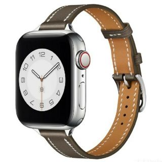 Apple Watch レザーバンド 38/40/41mm グレー(腕時計)