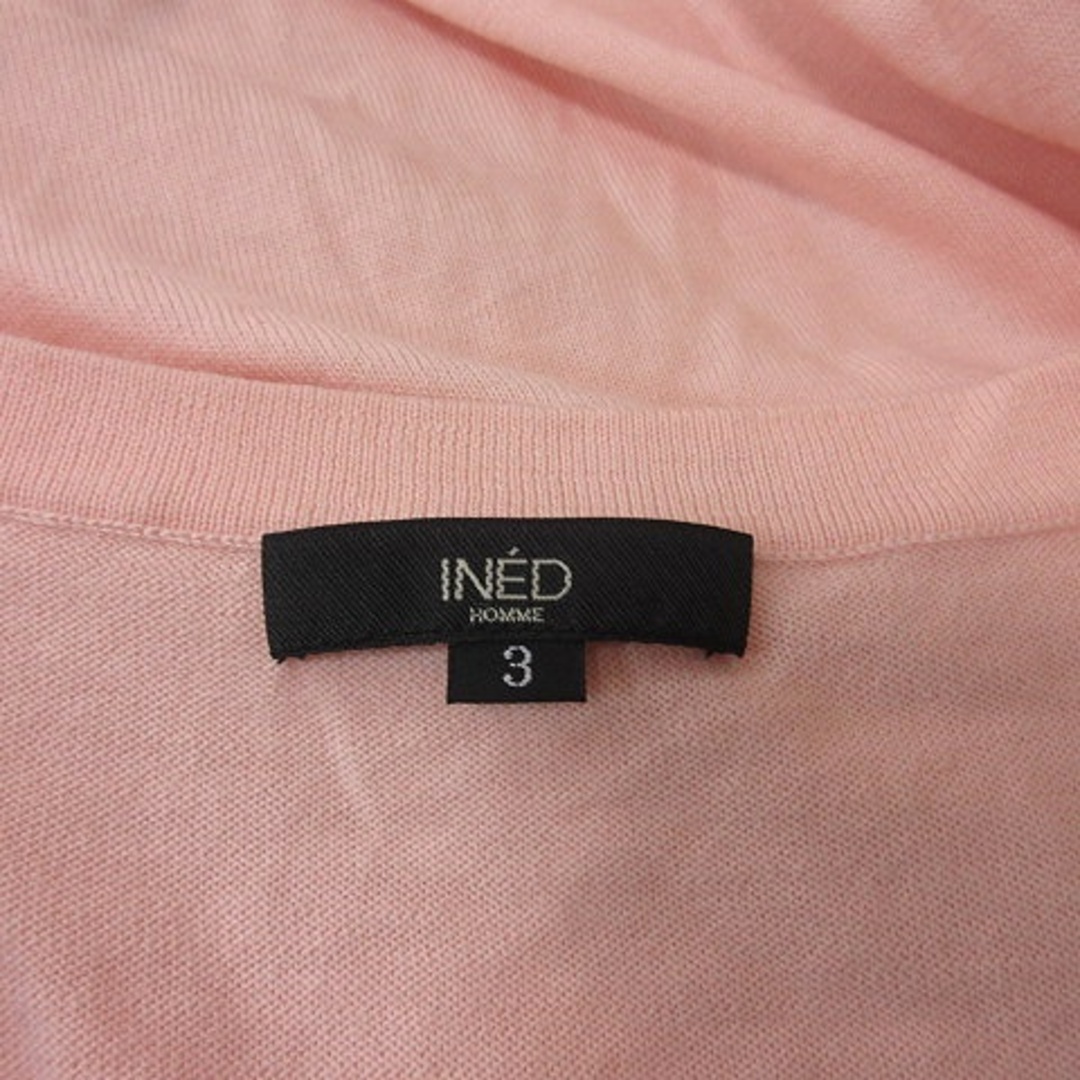 INED(イネド)のイネド カットソー Vネック 長袖 3 ピンク /YI レディースのトップス(カットソー(長袖/七分))の商品写真