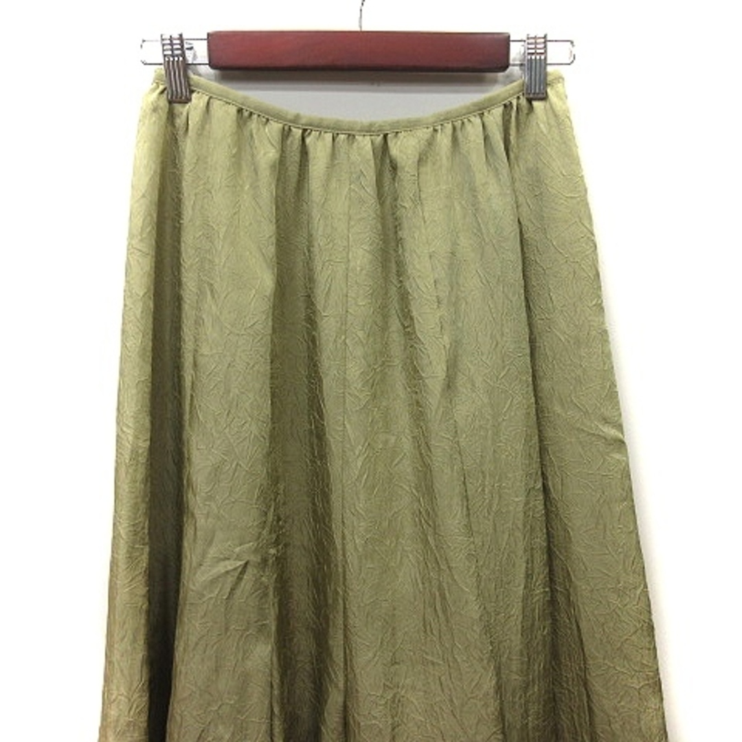 NATURAL BEAUTY BASIC(ナチュラルビューティーベーシック)のナチュラルビューティーベーシック フレアスカート マキシ S 緑 カーキ /YI レディースのスカート(ロングスカート)の商品写真