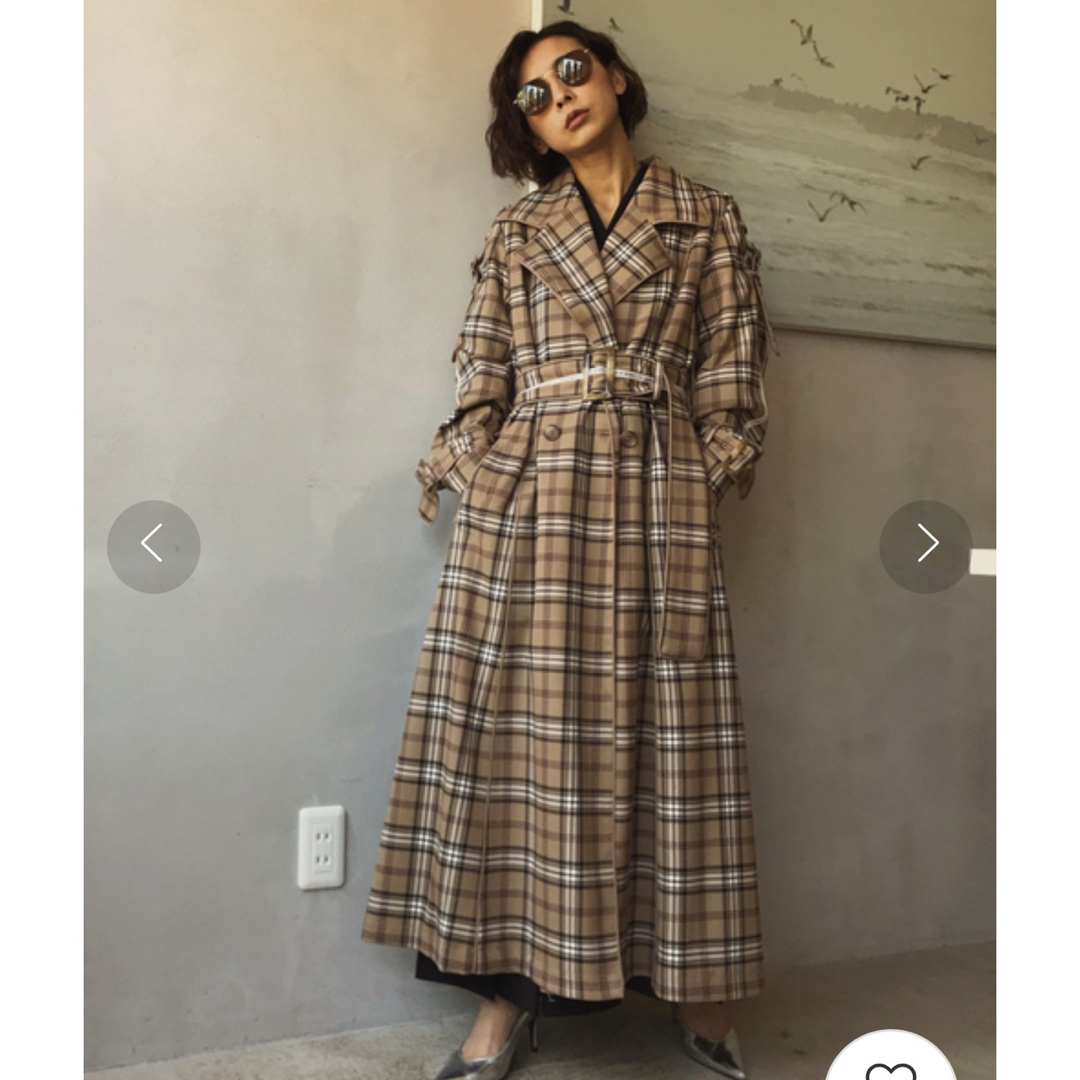 Ameri VINTAGE(アメリヴィンテージ)のAMERI PASS CODE CHECK COAT レディースのジャケット/アウター(トレンチコート)の商品写真