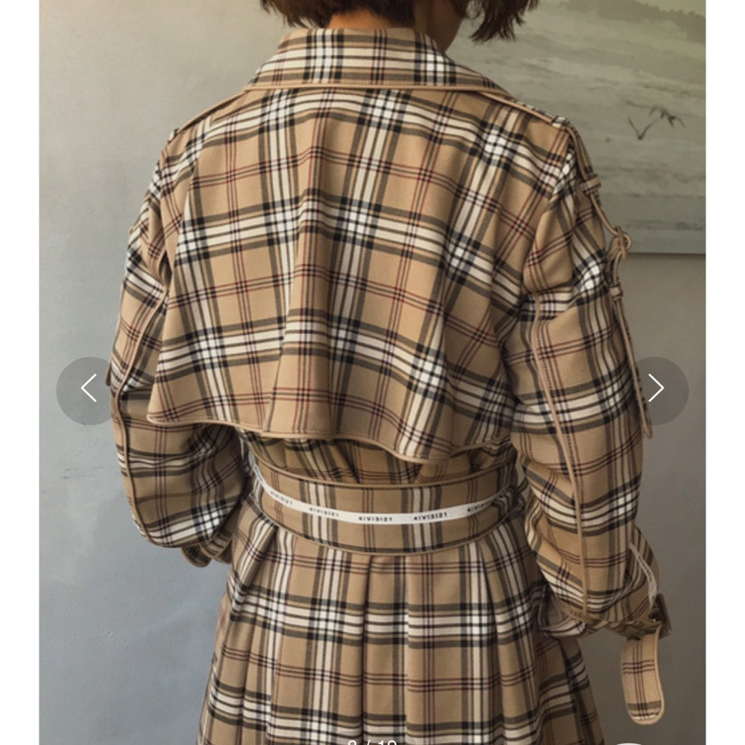 Ameri VINTAGE(アメリヴィンテージ)のAMERI PASS CODE CHECK COAT レディースのジャケット/アウター(トレンチコート)の商品写真