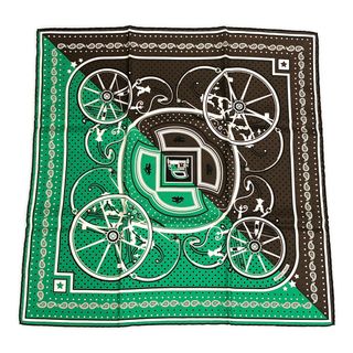 エルメス(Hermes)のHERMES エルメス シルク スカーフ カレ55 Washingtons Carriage Cut Bandana ジョージ ワシントンの馬車 バンダナ 正規品 / 33629(バンダナ/スカーフ)