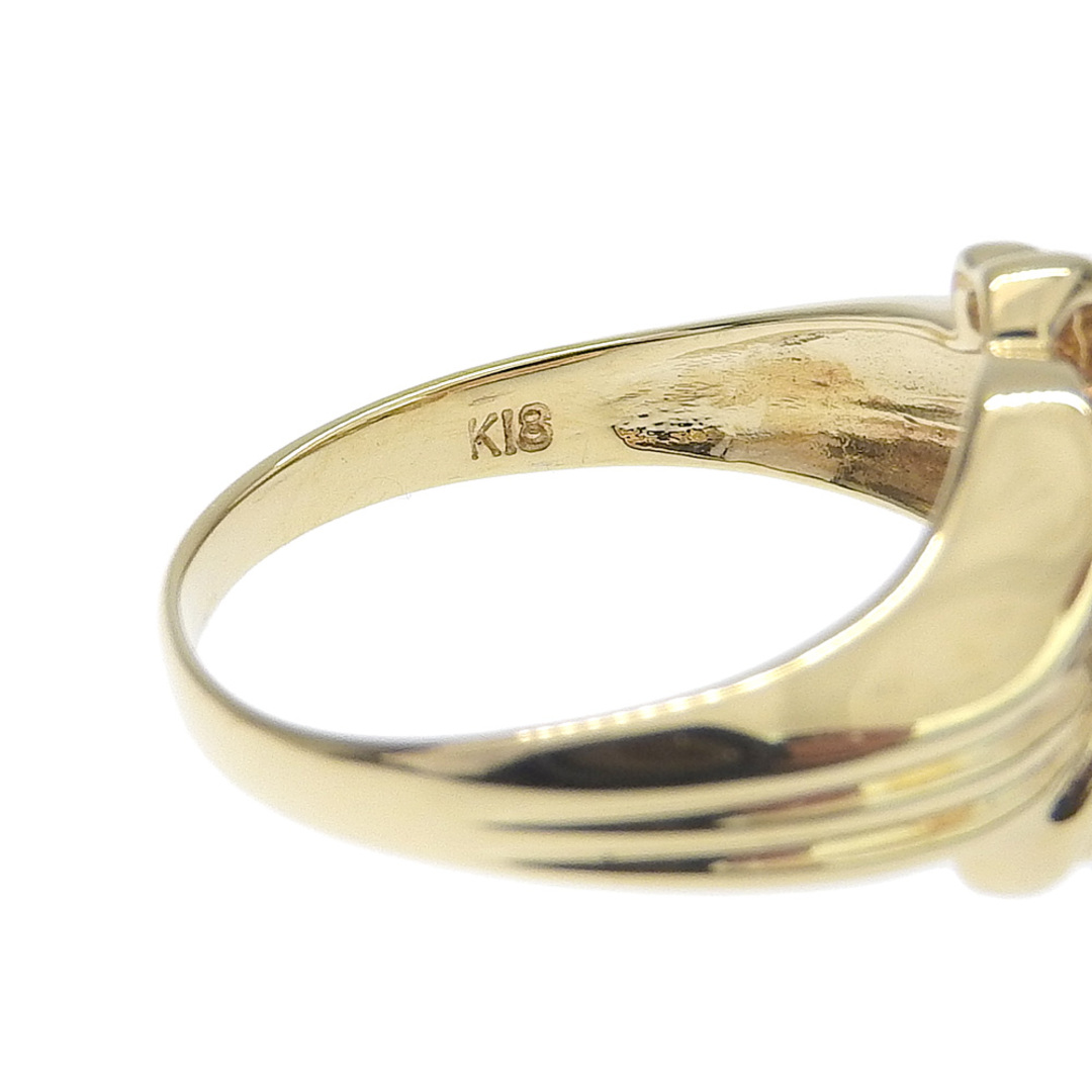 K18イエローゴールド×エメラルド×ダイヤモンド 10.5号 約3.1g レディース リング・指輪 レディースのアクセサリー(リング(指輪))の商品写真