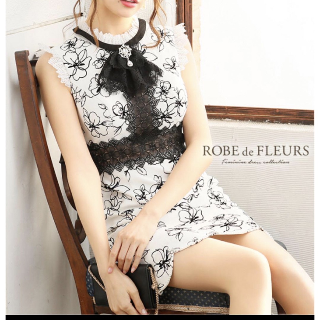 ROBE(ローブ)のROBE be FLEURS ❤︎ミニドレス レディースのフォーマル/ドレス(ナイトドレス)の商品写真